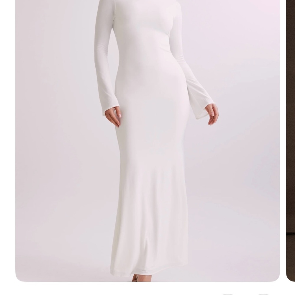 Meshki tarna fishtail slinky maxi dress